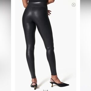 Spanx | Faux Leather Leggings, Size Large